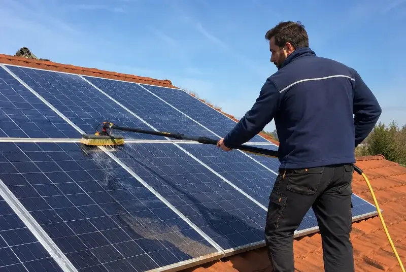 Nettoyage et entretien de panneaux solaires à Fosse